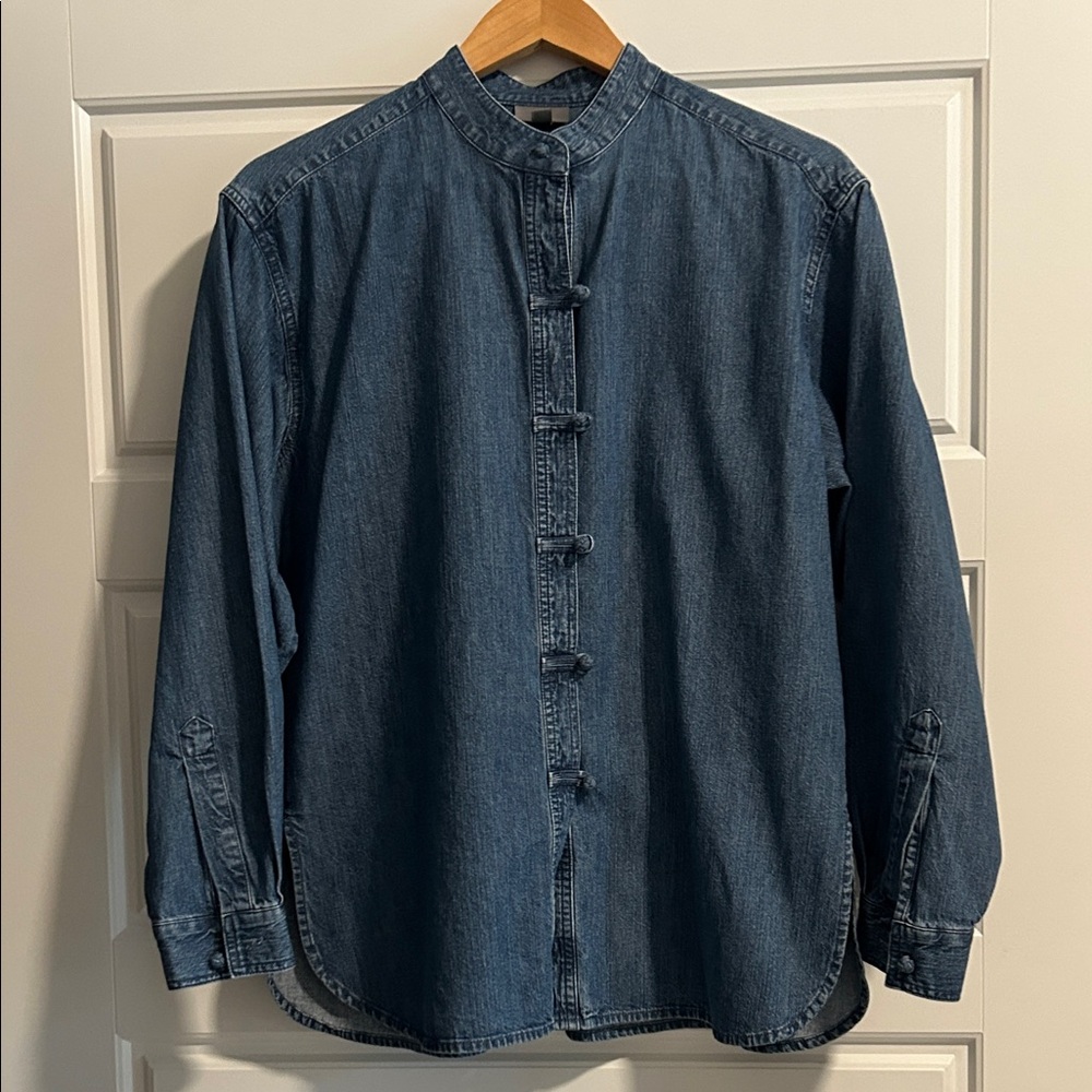 J. Jill Indigo Denim Blouse